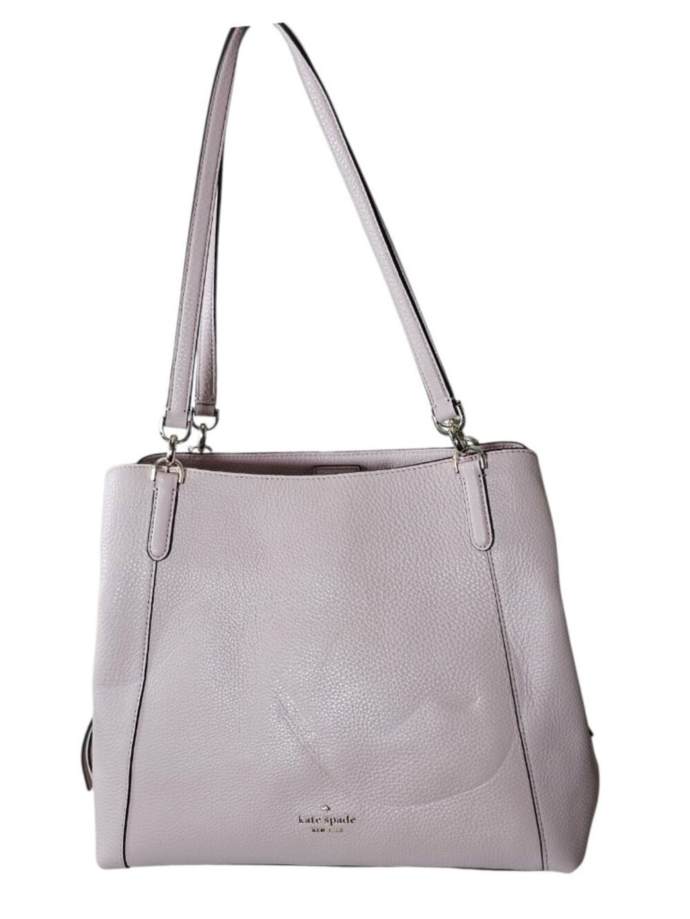 Kate Spade Leather Jackson Med triple Compartment Shoulder Bag Baby Pink New